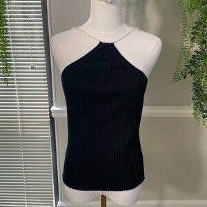 Line & Dot | Elizabeth Pearl Neck Halter Top